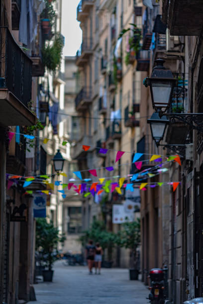 istock Decorated street in Barcelona 867668634