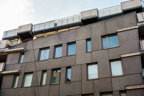 istock darken and modern facade of building 867672450