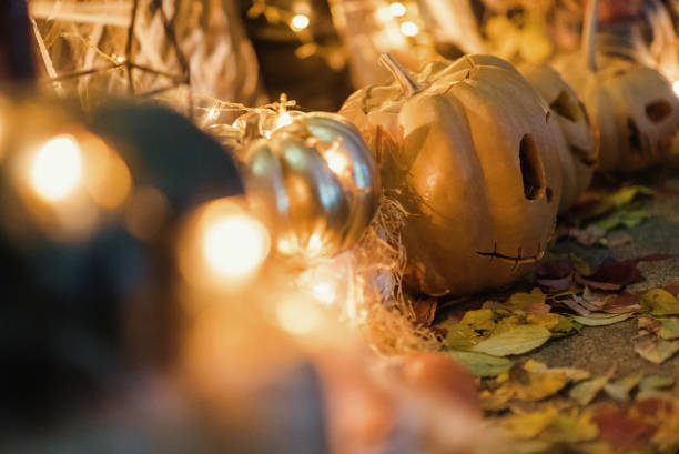 home hand made decoration for the celebration of Halloween