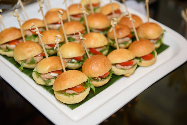 istock Mini burgers in line Buffet 867685758