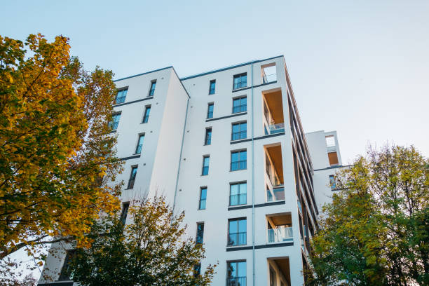 istock beautiful big apartment complex at treptower park, berlin 867685764