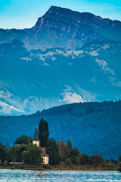 istock Busskirch chapel, Upeer Zurich Lake, Switzerland 867686180