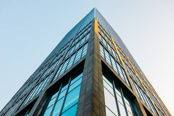 istock low angle view of futuristic skyscraper architecture 867690150