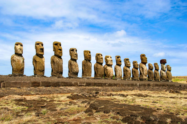 istock Moai at Ahu Tongariki, the largest ahu on Easter Island. 867692796