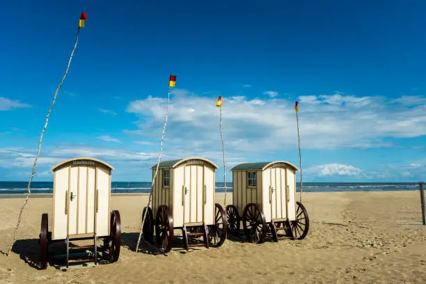 Changing cubicles at beach