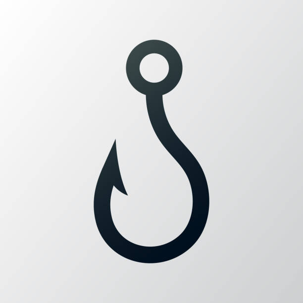 fishing hook fishing hook. eps 10 vector file hook equipment stock illustrations