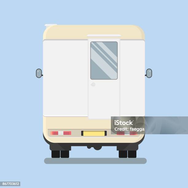 Van Back Draw Back View Of Retro Van Stock Illustration - Download Image Now - Back ...