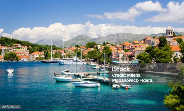 Beautiful Town Cavtat In Southern Dalmatia Croatia Stock Photo - Download Image Now