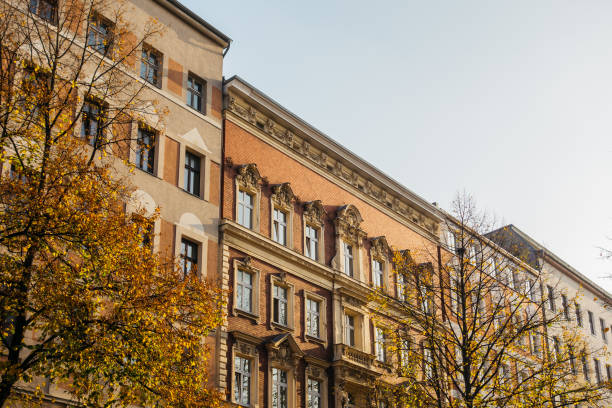 istock apartment houses in a row with clean colors 867712192
