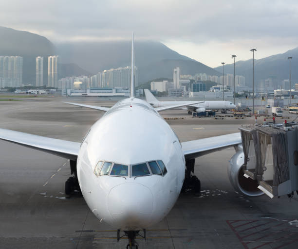 Modern Airport and aircraft