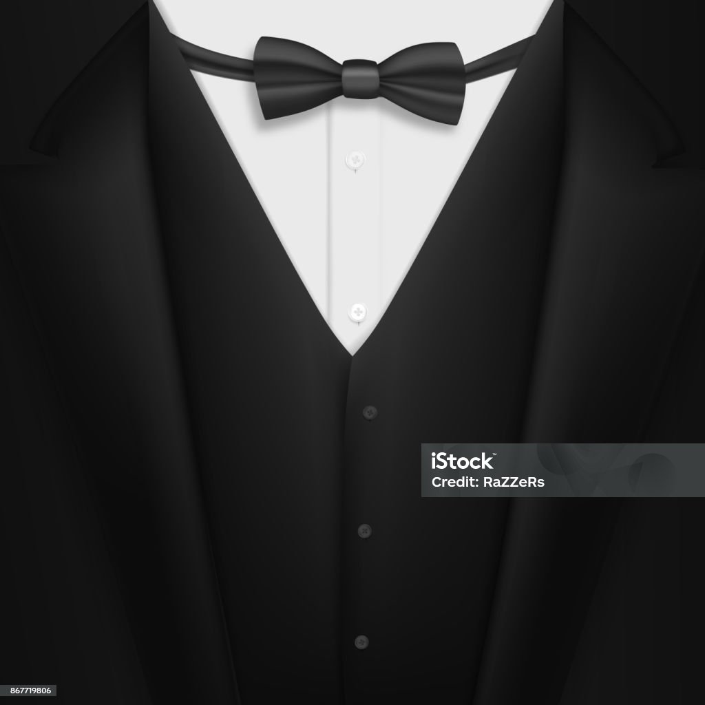 Vetores de Terno Preto Realista Do Vetor Mens 3d Fotorealistas Smoking  Elegante Terno Com Gravata Borboleta e mais imagens de Adulto - iStock