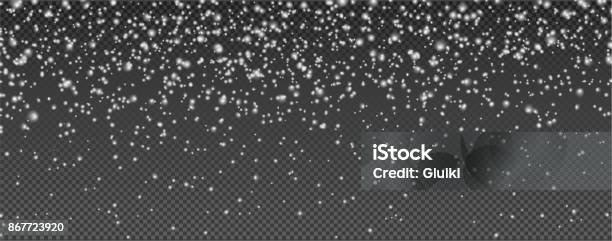 Snowflakes Realistic Christmas Snow Stock Illustration - Download Image Now - Snow, Snowing, Cut Out