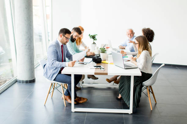 istock Business people discussing a strategy and working together in office 867743100