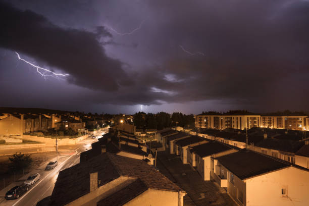 istock Electric storm in Briviesca, Burgos, Spain. 867745798
