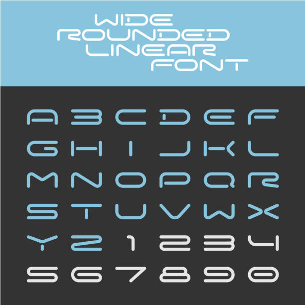 Wide Rounded Font 1,500+ Wide Font Stock Illustrations, Royalty-Free Vector Graphics ...