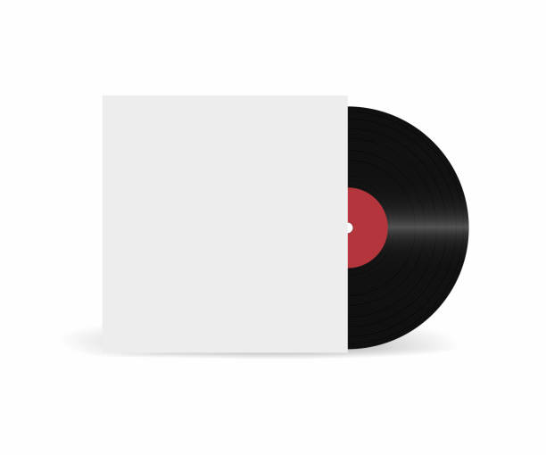 istock Vinyl record with cover mockup. Retro sound carrier 867747226