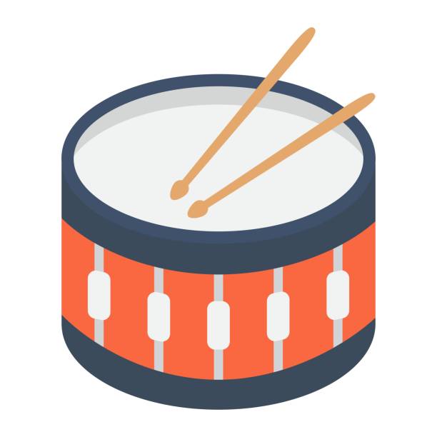 Sanre Drum flat icon, music and instrument, beat sign vector graphics, a colorful solid pattern on a white background, eps 10. Sanre Drum flat icon, music and instrument, beat sign vector graphics, a colorful solid pattern on a white background, eps 10. loudon stock illustrations
