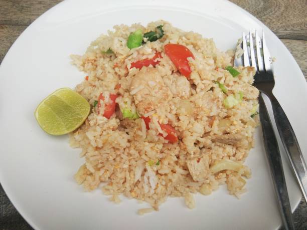 istock Fried rice with pork and, Thai food 867754122