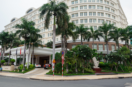 Ho Chi Minh City, Vietnam - August 19, 2015: Park Hyatt Saigon hotel in District 1 of Ho Chi Minh City. Park Hyatt is a 5 star luxury hotel