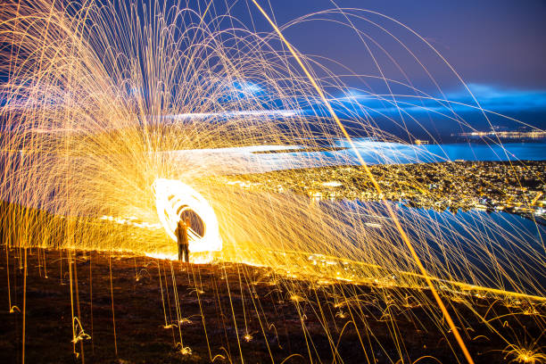 istock Steel wool sparks Tromso Norway 867761872