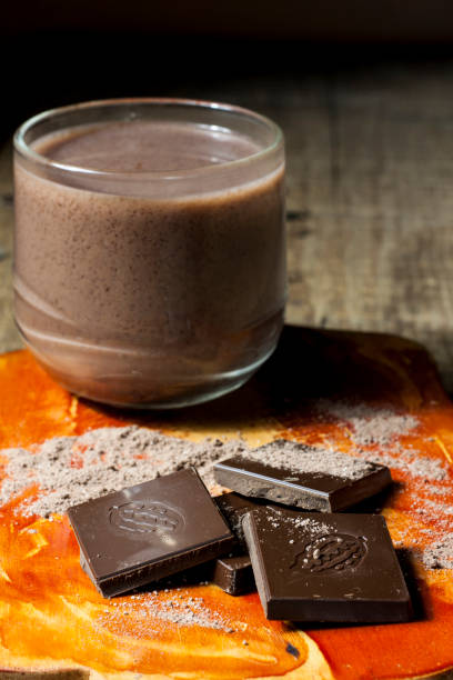 istock Chocolate tile and cacao. With a drink of cocoa 867767674