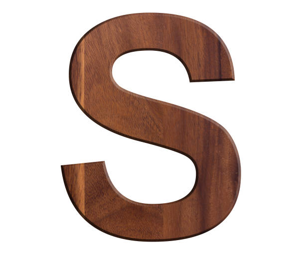 istock S, alphabet letters wooden on a white background 867767818