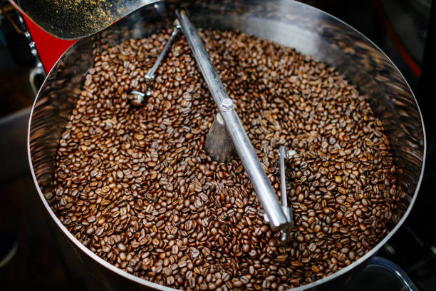 istock Freshly Roasted Coffee Beans in Mixer 867771292