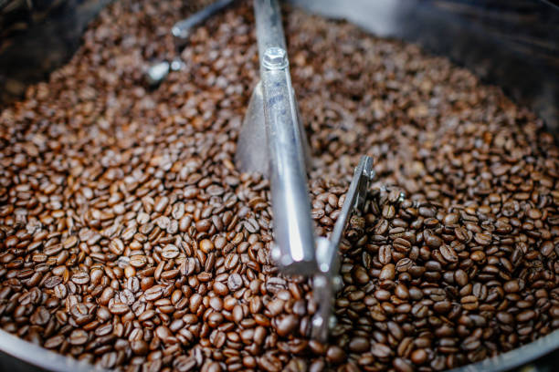 istock Freshly Roasted Coffee Beans in Mixer 867771326