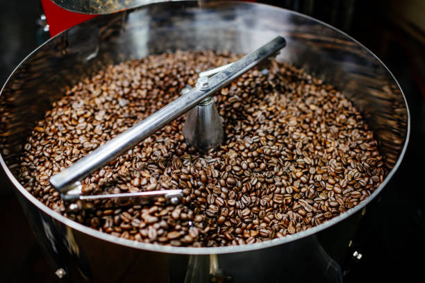 istock Freshly Roasted Coffee Beans in Mixer 867771426