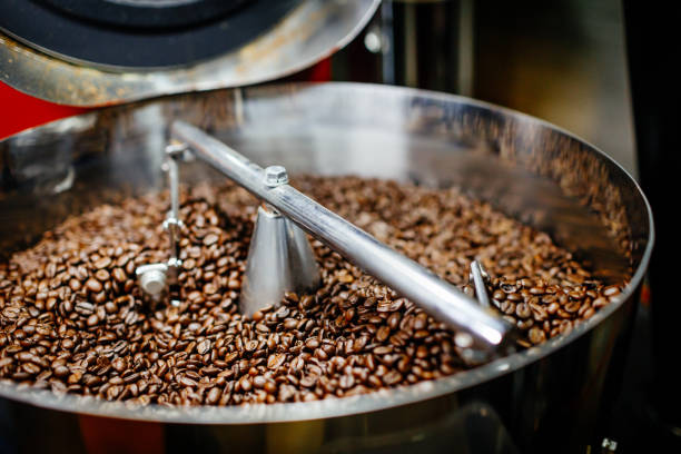 istock Freshly Roasted Coffee Beans in Mixer 867771462