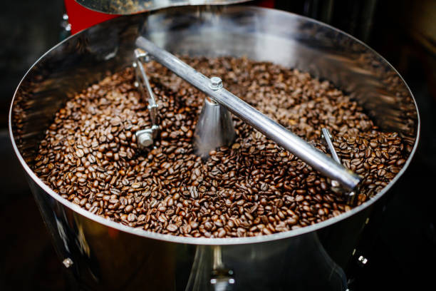 istock Freshly Roasted Coffee Beans in Mixer 867773544