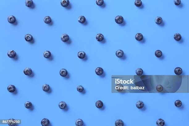 Colorful Pattern Of Blueberries Stock Photo - Download Image Now - Blueberry, Pattern, Backgrounds