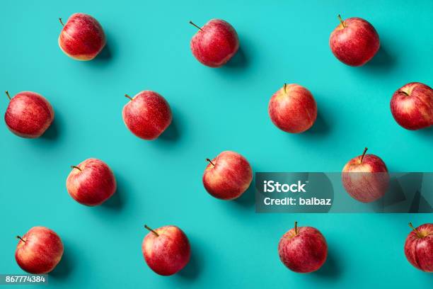 Colorful Pattern Of Apples Stock Photo - Download Image Now - Apple - Fruit, Pattern, Fruit