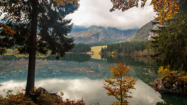 istock Autumn foliage at the alpine lake 867774398