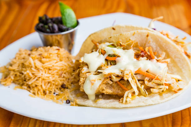 istock Fish Tacos Rice and Black Beans 867785206