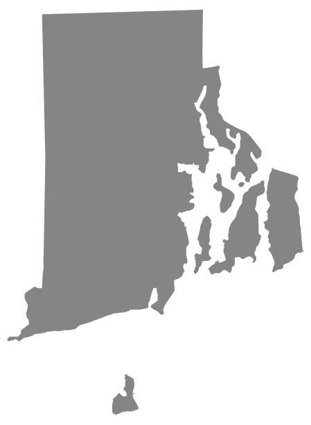 ilustraciones, imágenes clip art, dibujos animados e iconos de stock de mapa de rhode island - rhode island