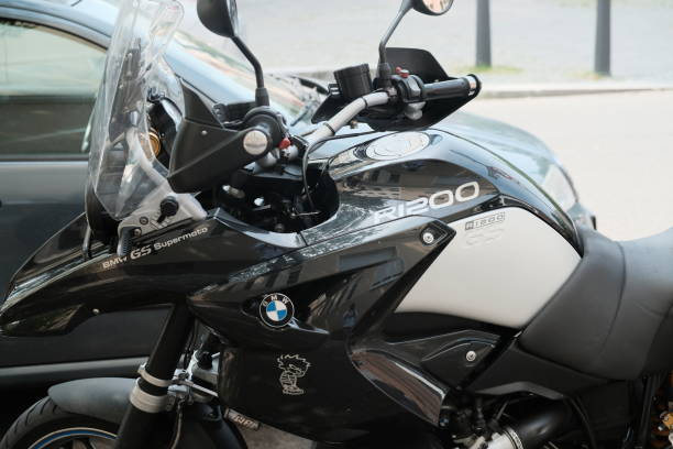 Berlin, Germany - August 2, 2017: The BMW R1200GS motorcycle. Manufactured in Berlin, Germany by BMW Motorrad, it is one of the BMW GS family of dual sport motorcycles