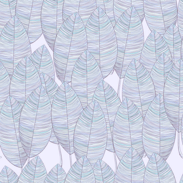 Leafs pattern vector art illustration