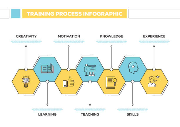 Example Training Process Infograph 180+ Set Banners Of Business Training Analytics Stock Illustrations ...