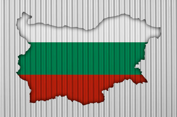 Textured map of Bulgaria in nice colors