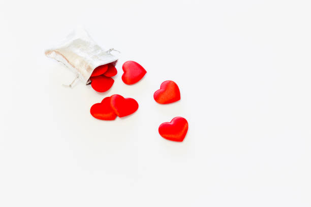 istock Silver bag filled with love and romance 867802560