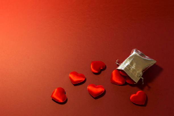 istock Silver bag filled with love and romance 867802610