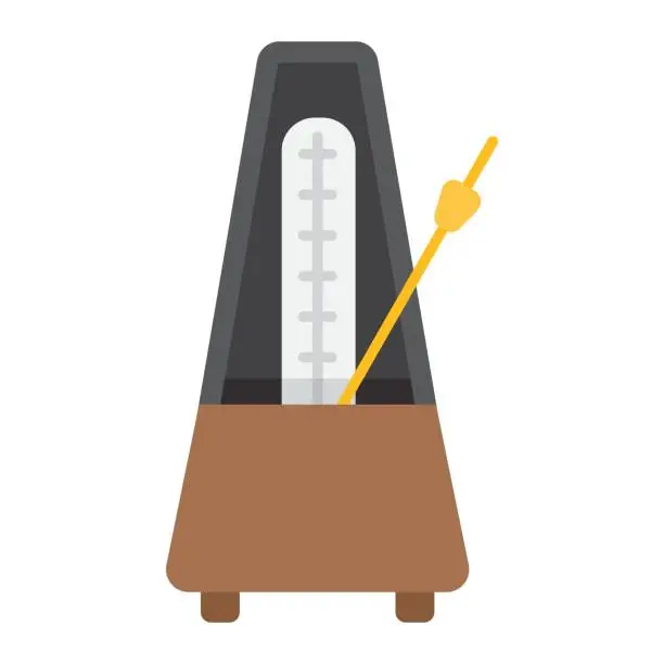 Vector illustration of Metronome flat icon, music and instrument, tempo sign vector graphics, a colorful solid pattern on a white background, eps 10.