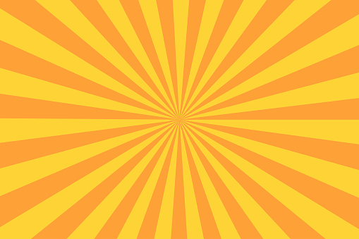 Retro sunburst ray in vintage style. Abstract comic book background. Vector illustration