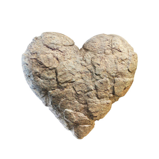 istock Heart made of stone, rocky heart 3d rendering 867827240