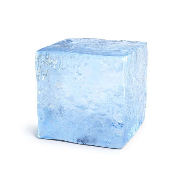 ice block 3d-rendering - iceberg stock-fotos und bilder