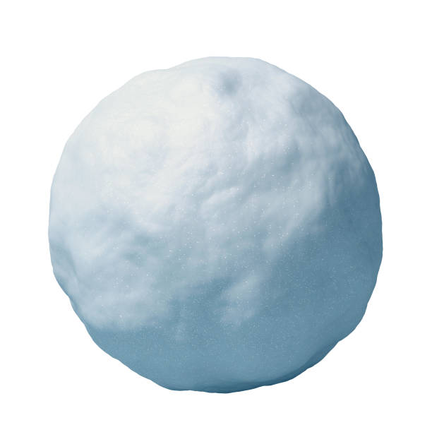 Snowball isolated on white background 3d rendering Snowball isolated on white background 3d rendering snowball stock pictures, royalty-free photos & images