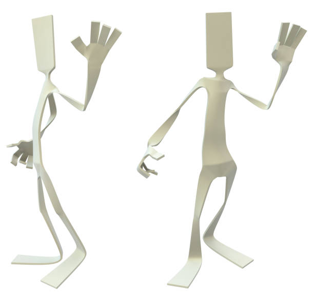 istock Paper Man Figure, Waving Pose 867833844