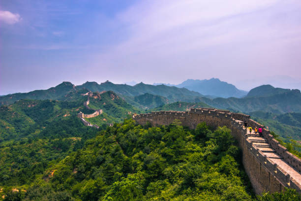 金山、万里の長城の中国 - 2014 年 7 月 19 日: パノラマ - china great wall of china wall beijing ストックフォトと画像