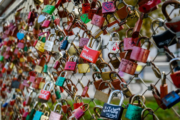 istock Multi Colored Love Locks in Salzburg 867856392